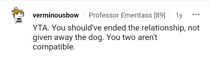 You should have ended the relationship