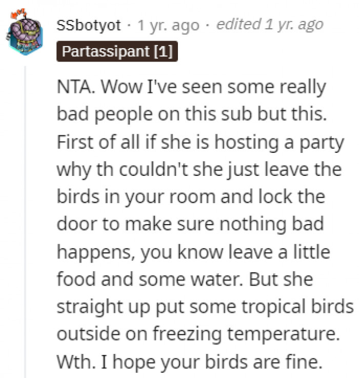 We all hope those birds are well and healthy!