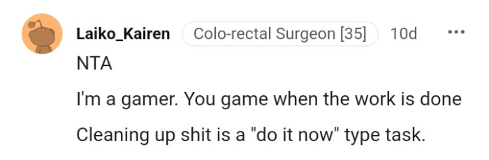 Here is what other Redditors thought about the story posted by the OP.