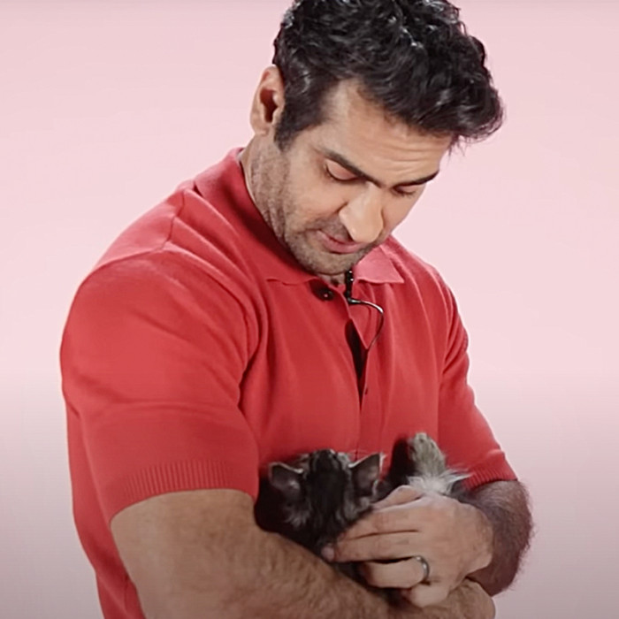 “I hold my cat like a baby like this,”