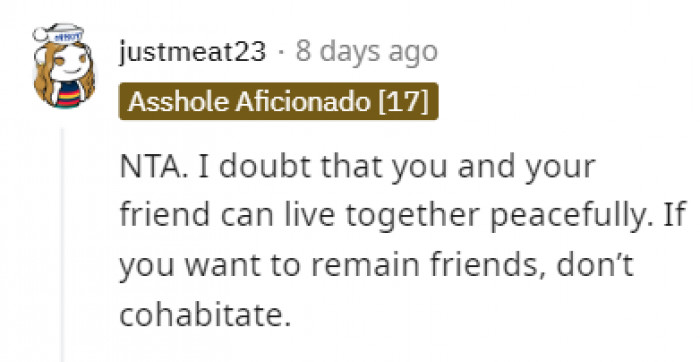 Don't ruin the friendship