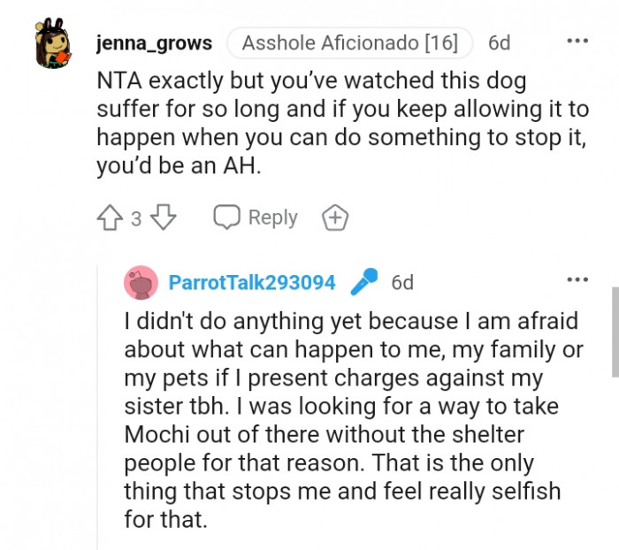 The OP is looking for a way to take the dog out of there