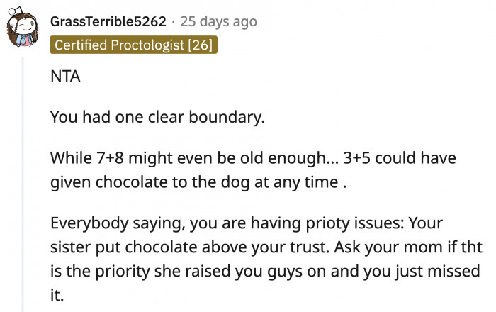 That's the priority that should be questioned, not OP's concern for his dogs' safety