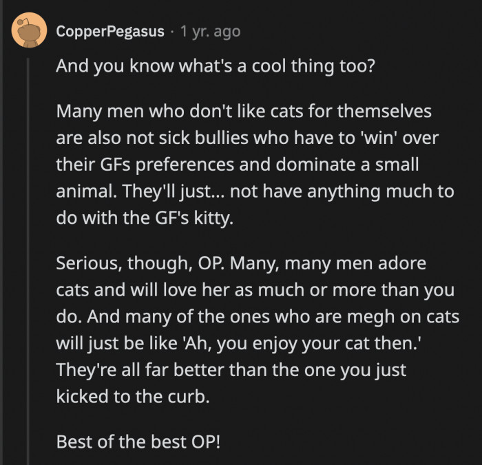 He could have taken a hands-off approach to Millie and just accepted that OP will always be around