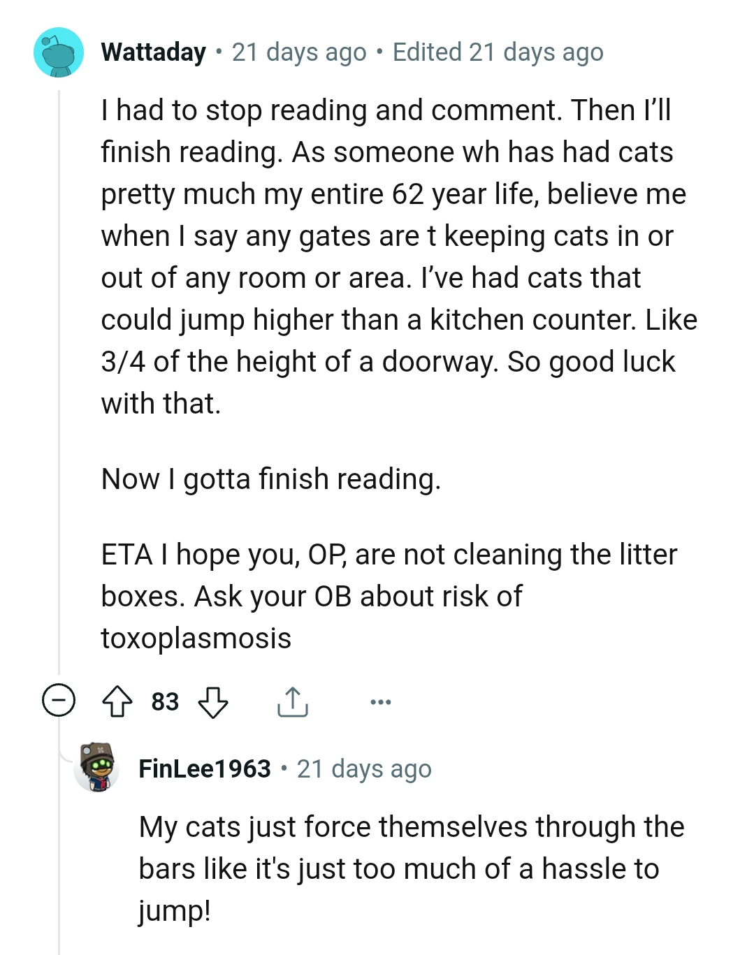 This Redditor's Cats Just Force Themselves Through the Bars