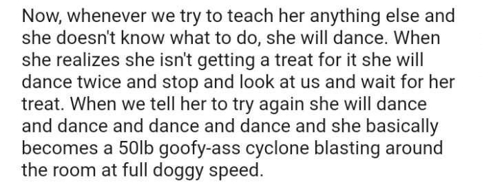 She will dance and dance and dance...