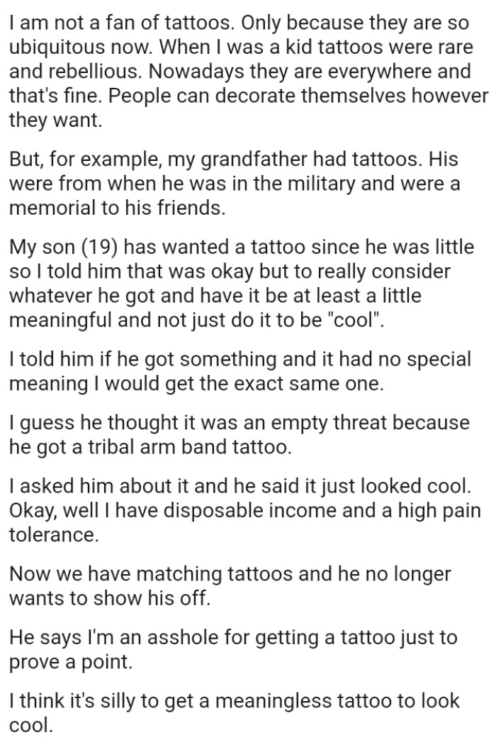 If he got something and it had no special meaning, OP would get the exact same one