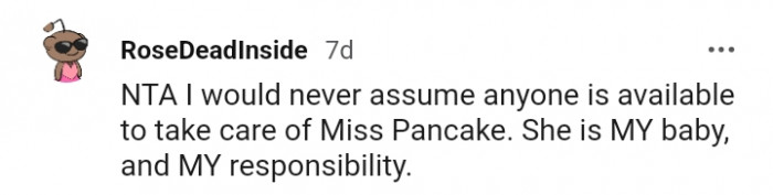 1. My dog is my baby and my responsibility