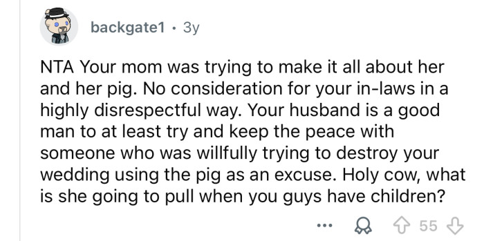 She’s making it all about her.