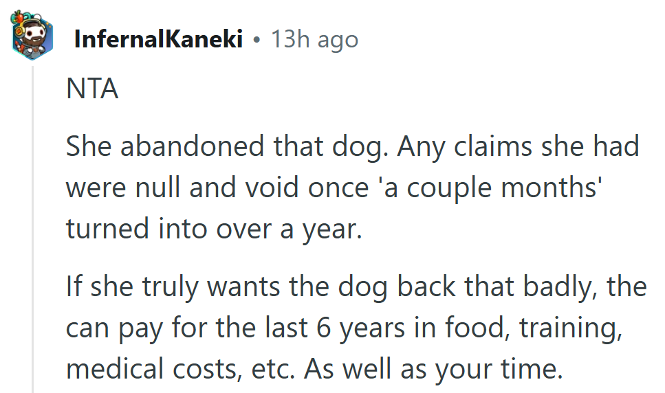 Caring for a pet that long turns obligation into love, and love doesn’t come with a refund policy.