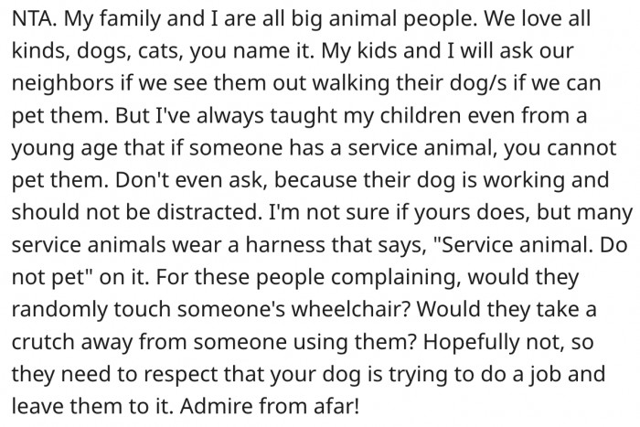 14. You shouldn't ask for permission to pet a service dog.