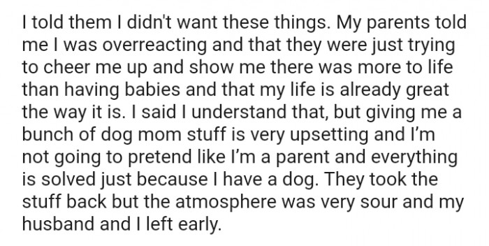 They were trying to show the OP that there was more to life than having babies