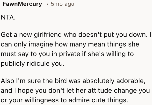 Redditors are already suggesting that he should dump the girl.