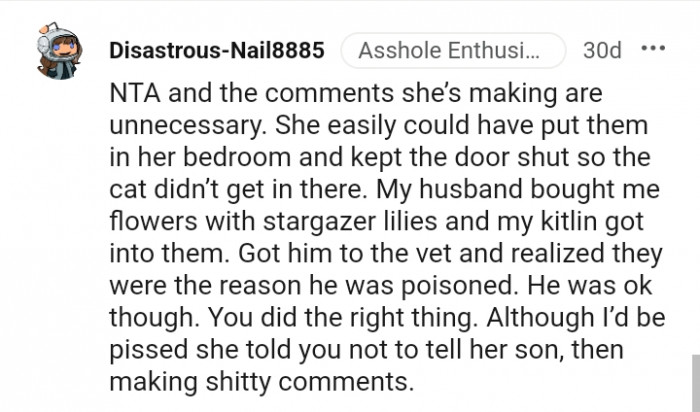 She easily could have put them in her bedroom