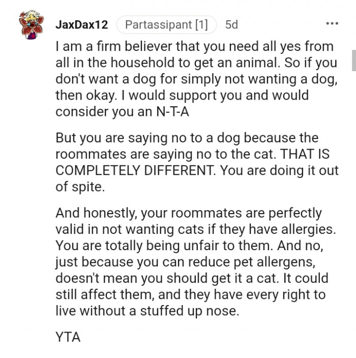 Your roommates are perfectly valid in not wanting cats
