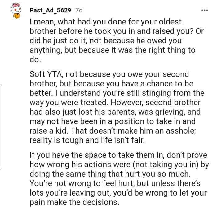Redditor Refuses To Make Room In His Home For Older Brother Because He