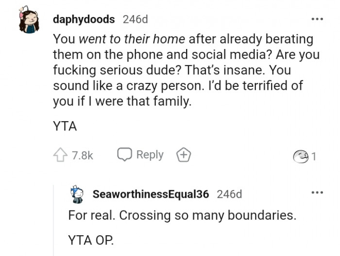 4. You sound like a crazy person