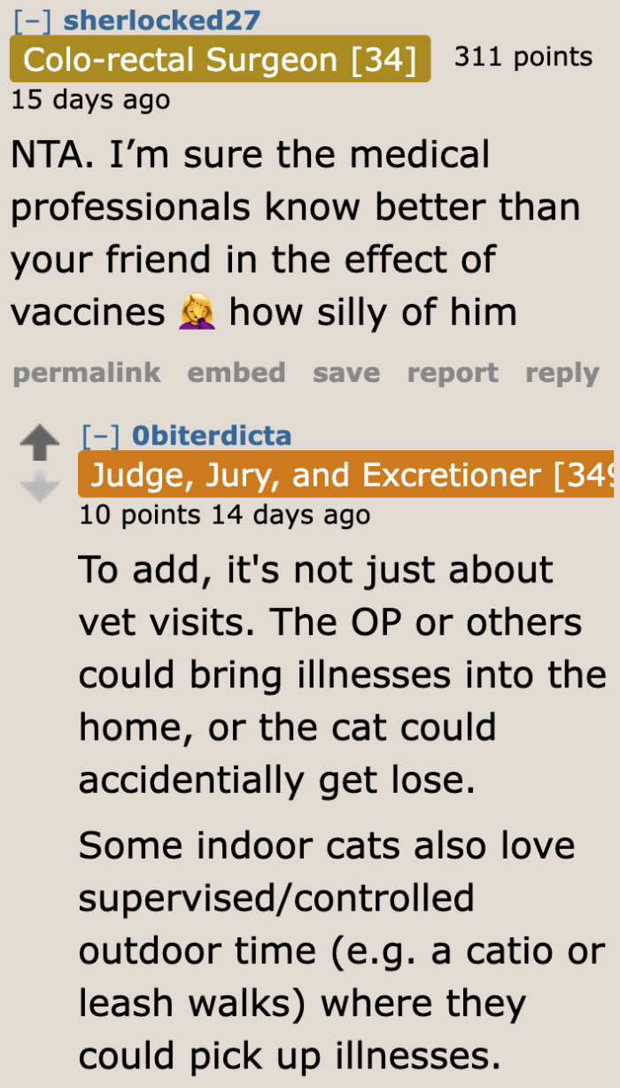 Vets know better than this friend who was with them when they rescued the cat.