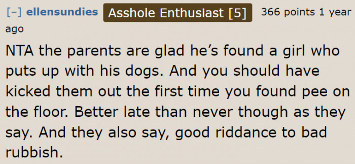 Once he dumps this guy, he's good riddance.