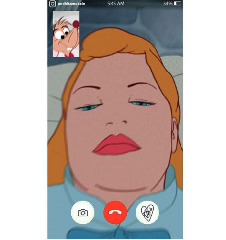 12. If Cinderella can flash a double chin on FaceTime, then so can we.