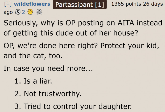 Redditor summarizes the reasons why she needs to dump this guy.