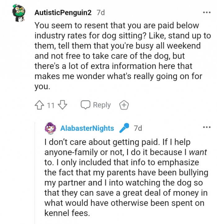 17. If I help, I do it because I want to