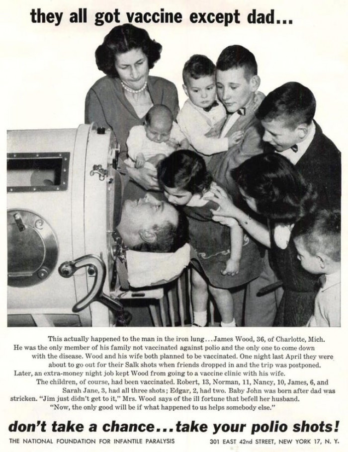 5. “They All Got Vaccine Except Dad - Workbench magazine - 1958”