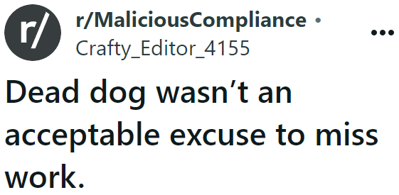 The OP shared his sad story with the Malicious Compliance community.