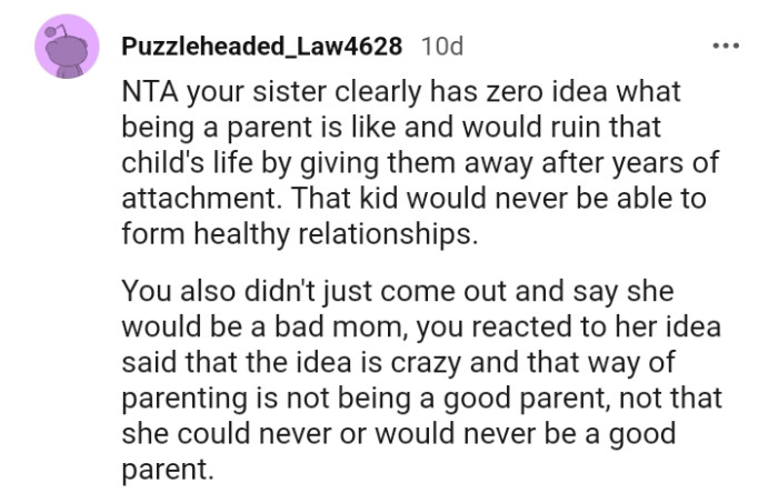 That way of parenting is not being a good parent