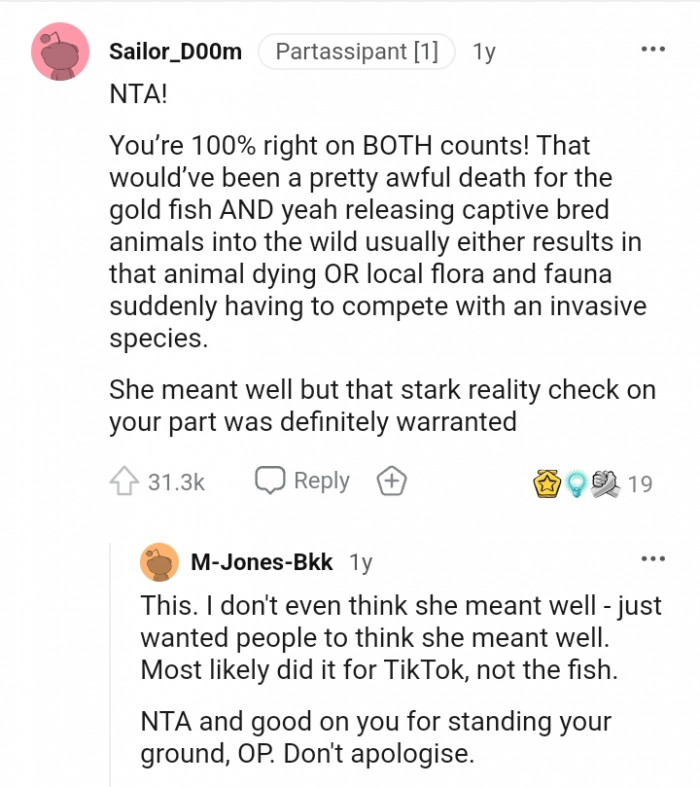 The stark reality check on the OP's part