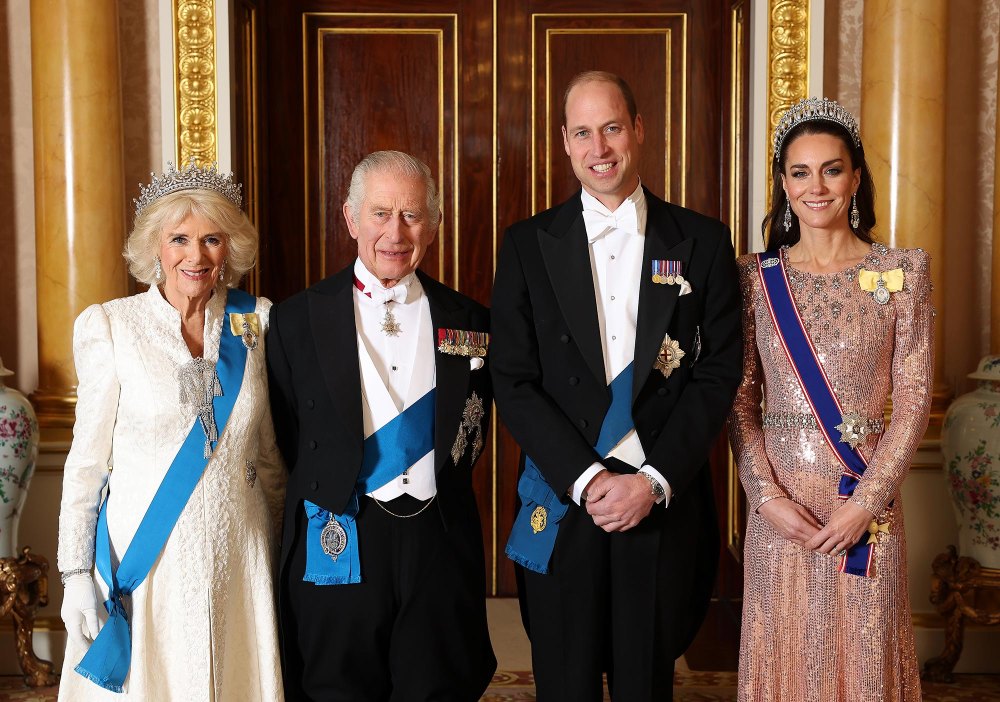 Queen Camilla, King Charles III, Prince William, Prince of Wales, and Catherine, Princess of Wales