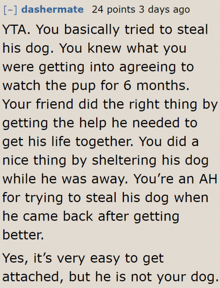 What He Did Was Stealing.