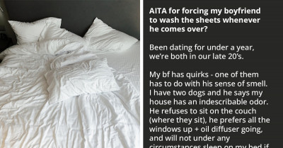 Redditor’s Washing Machine Breaks From Constant Washing Because Her “Super Smeller” BF Constantly Complains About Her Apartment Smelling Like Dogs, Now She Wants Him To Wash The Sheets