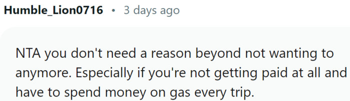 OP doesn't need a reason