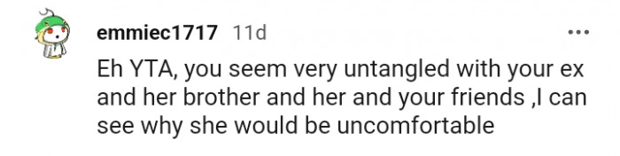 15. I can see why she's uncomfortable