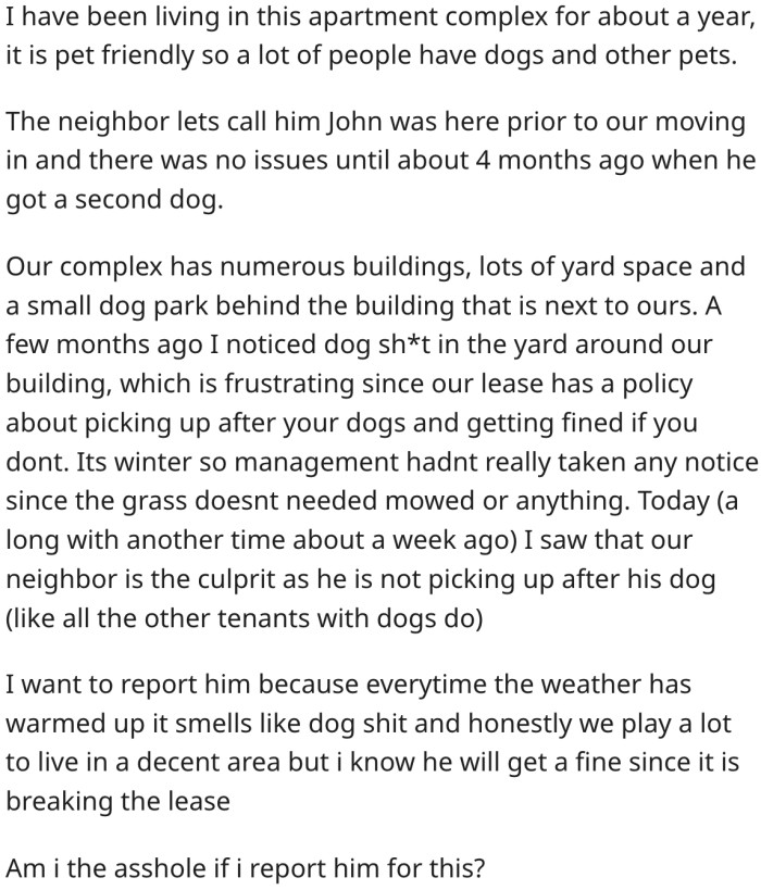 Here's OP's story