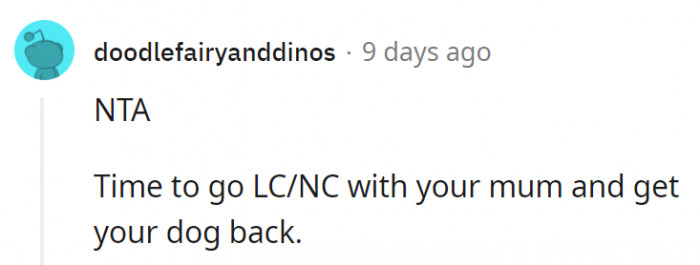 7. She leaves OP no choice but to go the legal route