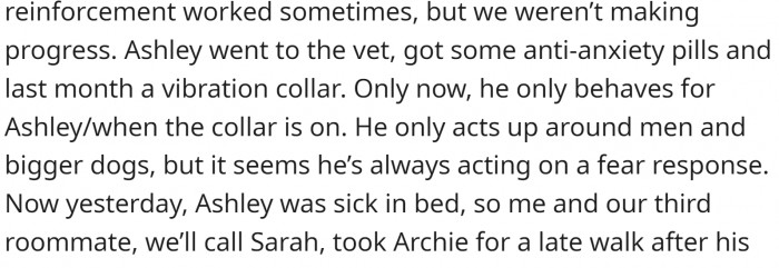 Archie Was Displaying Worrying Behavior: