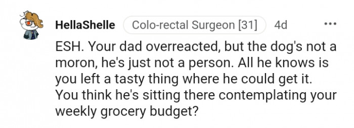 The dog is not a moron; he's just not a person