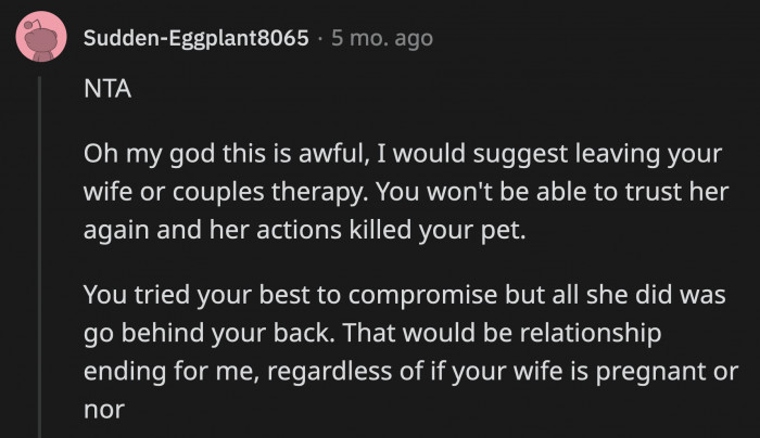 After the devastating update, the commenters were more sympathetic toward OP.