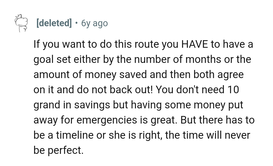 There has to be a timeline