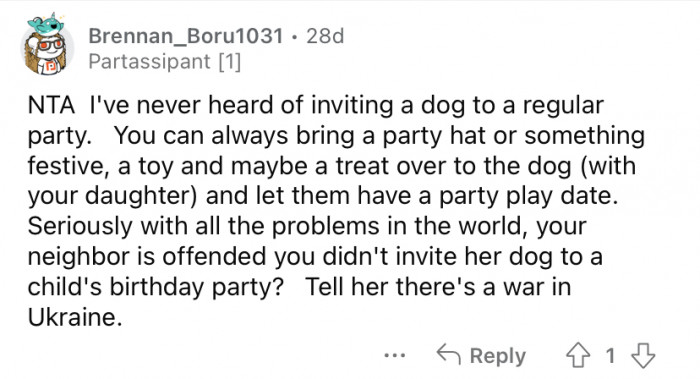 "Let them have a party play-date."