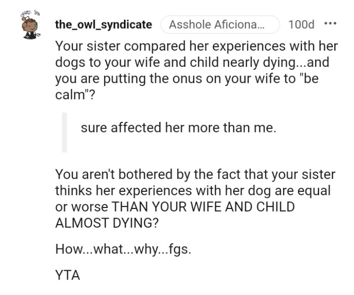 You are putting the onus on your wife