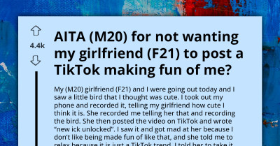 Annoyed Guy Stops Girlfriend From Posting Embarrassing Video Of Him On TikTok, Wonders If He's Being Killjoy