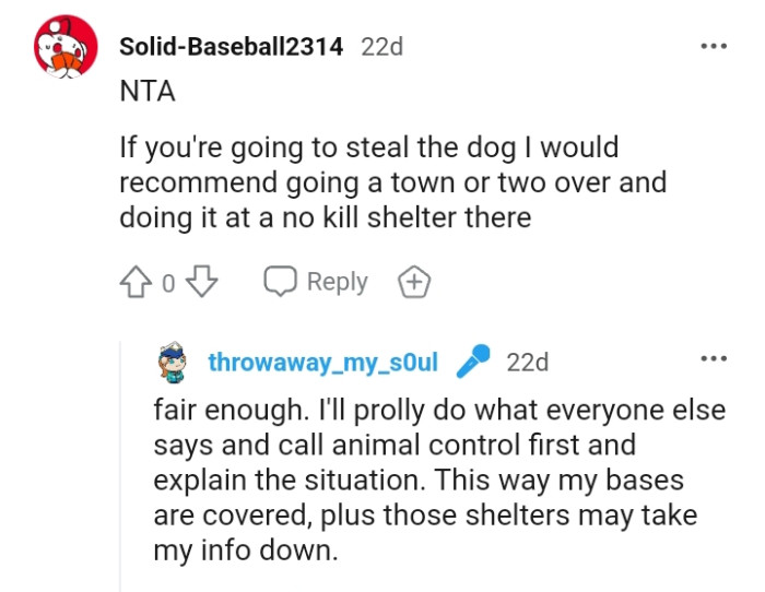 Those shelters might take the OP's info down