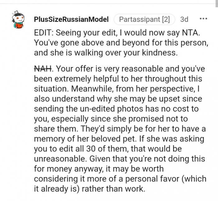 You're not doing this for money anyway