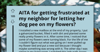 Woman Lets Dog Pee on Neighbor’s Flowers, Then Says It’s No Big Deal