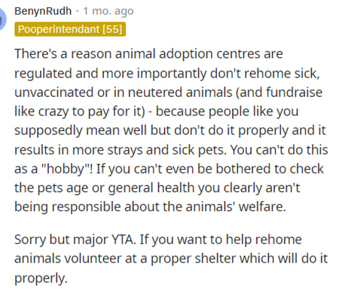 People weren't exactly forgiving in the comments, and they really called OP out on not being regulated and helping in ways that might not be legal.