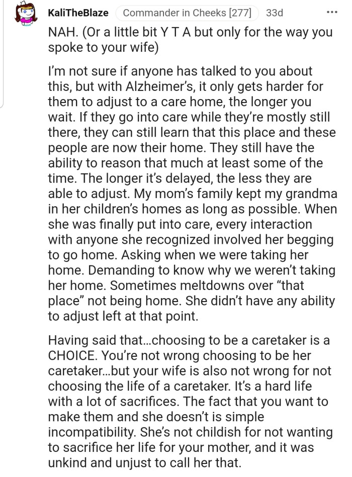 Redditor Channels All Resources Into Catering To Mother With Alzheimer