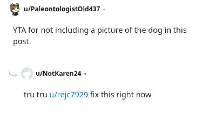 People are asking for dog tax.